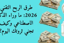 طرق الربح التقني 2026: ما وراء الذكاء الاصطناعي وكيف تجني ثروتك اليوم؟ 3 طرق الربح التقني 2026: ما وراء الذكاء الاصطناعي وكيف تجني ثروتك اليوم؟